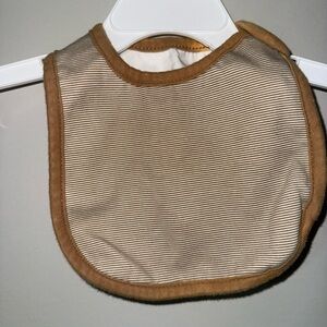 Carter's Brown and Cream Striped Bib